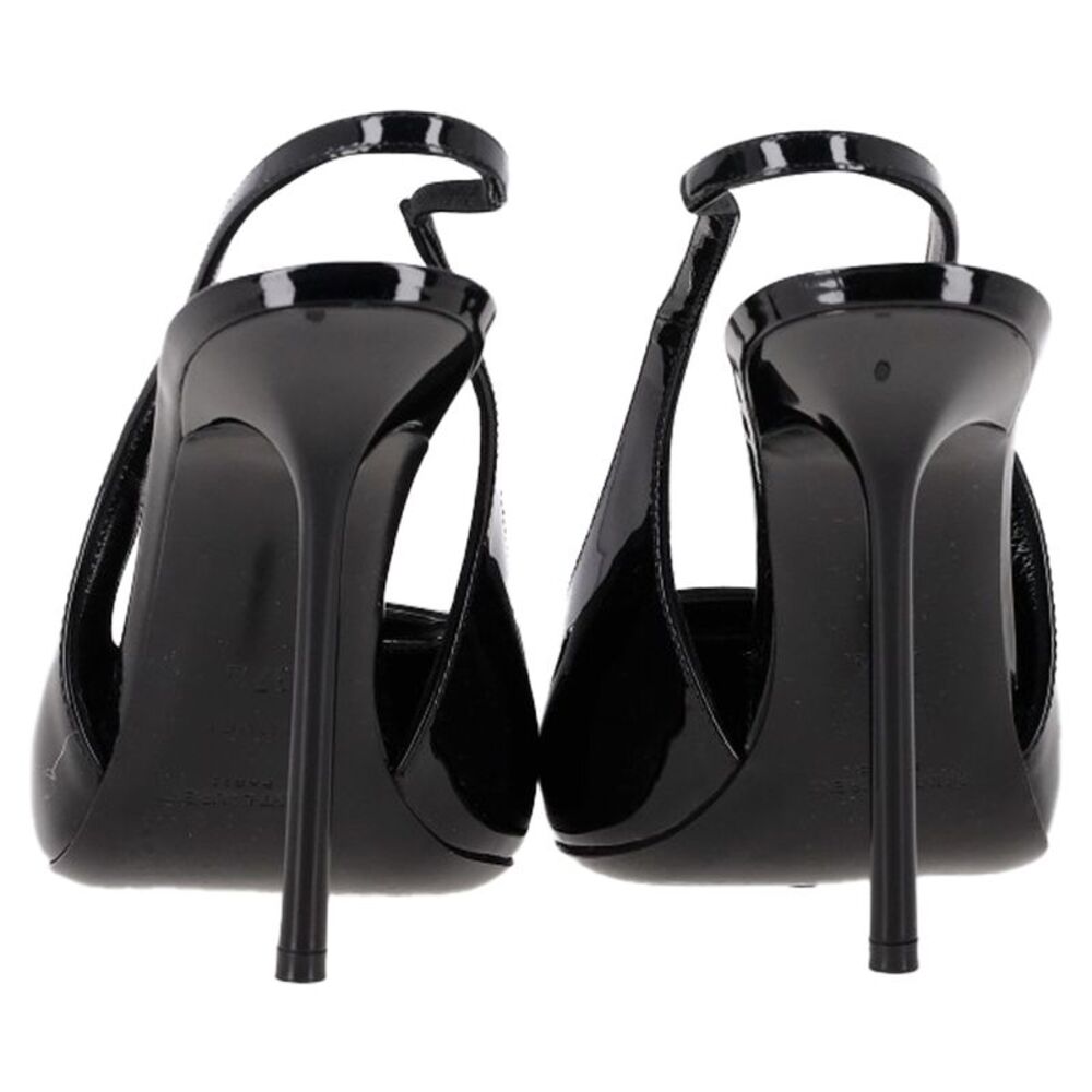 Saint Laurent Pablo Slingback Pumps in Black Leather - Picture 5 of 7